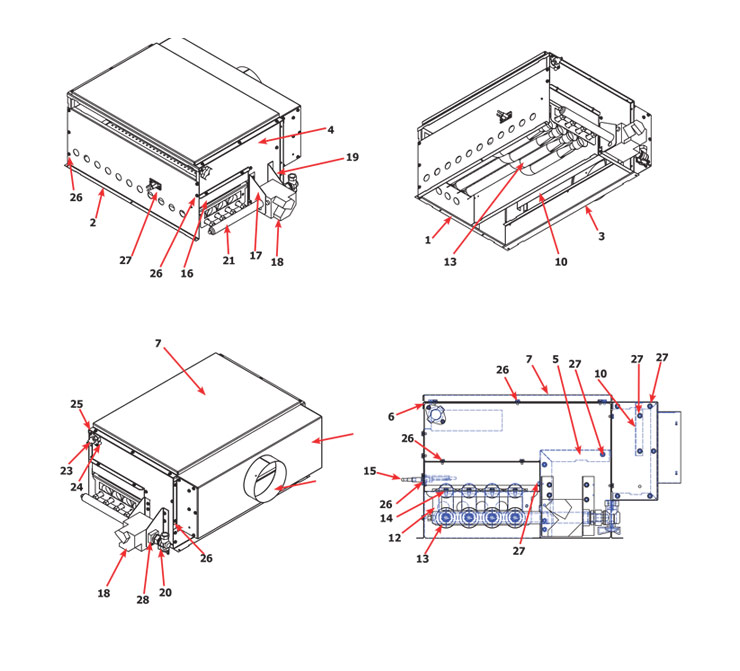 Dexter T80 Express Dryer - Burner Housing Group